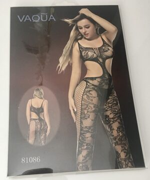 Black Open Crotch Full Body Stocking