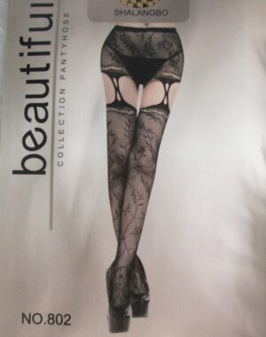 Black Floral Mesh Fishnet Stockings